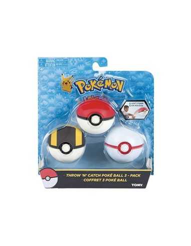 Pokemon throw poke n catch balls 3 ROCT18810D Tomy | Futurartshop.com
