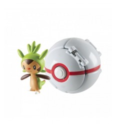 Pokemon tiro ' n pop chespin con bola premier T18873/T18875 Tomy- Futurartshop.com