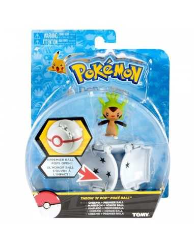 Pokemon throw 'n pop chespin with premier ball ROCT18873/T18875 Tomy | Futurartshop.com