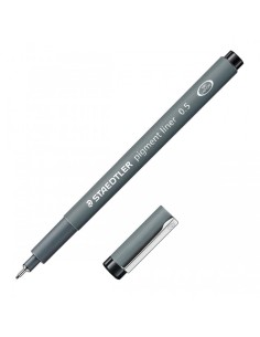 Penna Staedtler pigment liner nera 0.5 59901 Staedtler | Futurartshop.com