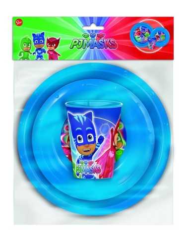 Super sleep suits 3 piece feeding set pj masks DEG1910 1133  | Futurartshop.com