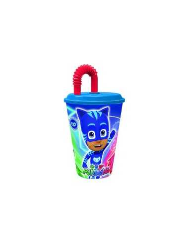 Pj masks bicchiere sport con cannuccia super pigiamini DEG1930 1133  | Futurartshop.com