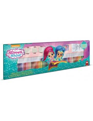 Stamp set with 60 markers shimmer and shine MUL18949 Multiprint | Futurartshop.com