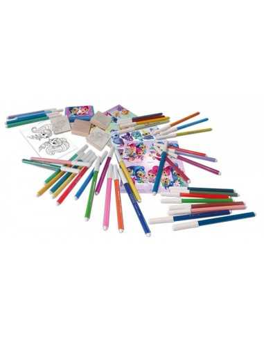 Stamp set with 60 markers shimmer and shine MUL18949 Multiprint | Futurartshop.com