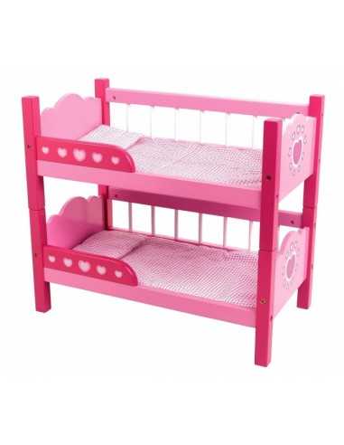 Wooden bunk bed for dolls BOR8612.PET  | Futurartshop.com