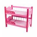Drewniane łóżko piętrowe dla lalek 8612.PET - Futurartshop.com