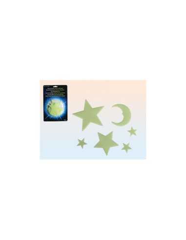 Stickers in the shape of the Moon and the fluorescent stars R90/1002 Como Giochi  | Futurartshop.com