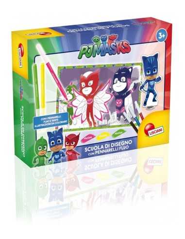 PJ Masks - school of drawing with felt-tip pens in neon LIS62966 Lisciani | Futurartshop.com