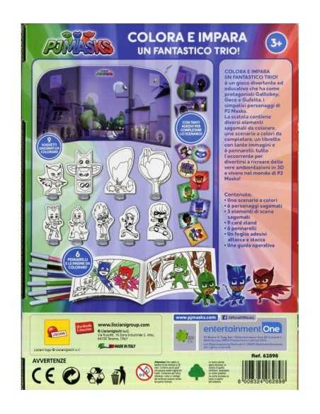 Pj Masks - colors and learn a fantastic trio LIS62898 Lisciani | Futurartshop.com