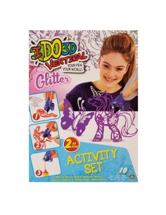 I do 3D vertical activity set glitter with 2 pens purple silver GIOD3D16000/4 Giochi Preziosi | Futurartshop.com
