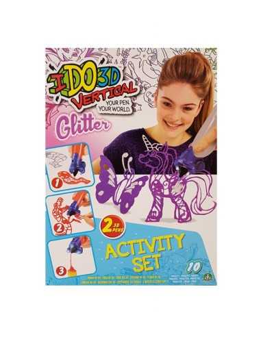 I do 3D vertical activity set glitter with 2 pens purple silver GIOD3D16000/4 Giochi Preziosi | Futurartshop.com