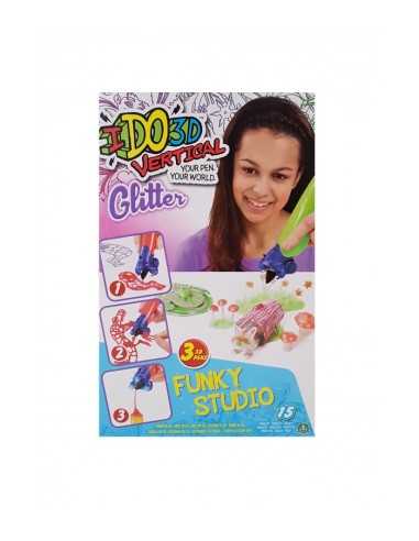 I do 3D vertical funky set glitter con 3 penne rossa argento verde GIOD3D09010/1 Giochi Preziosi | Futurartshop.com