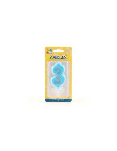 Candle celestial number 3 BIM0006418 New Bama Party | Futurartshop.com