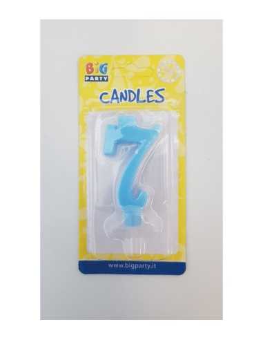 Candela celeste numero 7 BIM0006421 New Bama Party | Futurartshop.com
