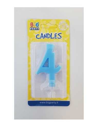Candle celestial number 4 BIM0006422 New Bama Party | Futurartshop.com