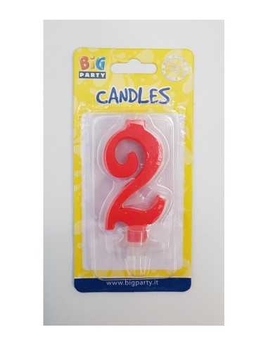 Candela rossa numero 2 BIM0006433 New Bama Party | Futurartshop.com