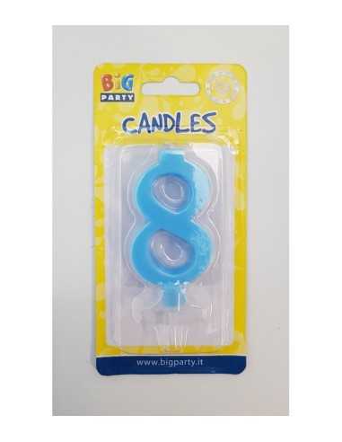 Candle celestial number 8 BIM0006423 New Bama Party | Futurartshop.com