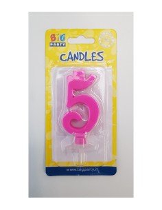 Candela fuxia numero 5 BIM0006438 New Bama Party | Futurartshop.com