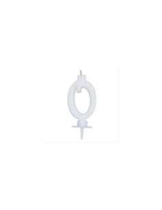 White candle number 0 BIM0006445 New Bama Party | Futurartshop.com