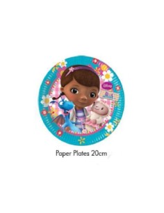Set da 8 Piatti da dessert di Dottoressa Peluche, 20 cm NBP82039 Como Giochi  | Futurartshop.com