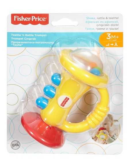Fisher price trumpet rattle mordicchiabile music MATFFL29/FFB63 Mattel | Futurartshop.com