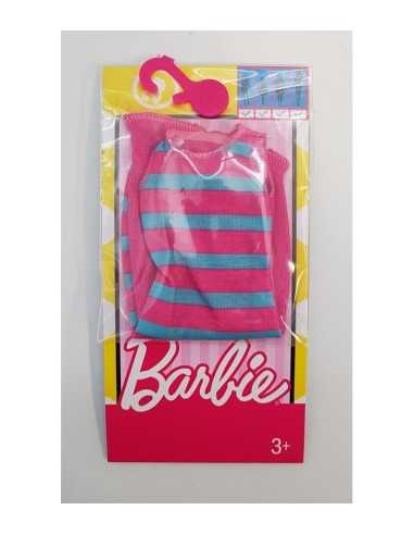 Barbie dresses fashion hot pink with green stripes MATFCT12/FCT16 Mattel | Futurartshop.com