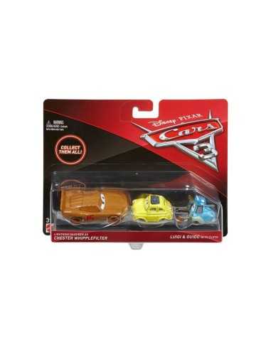 Cars 3 pack with 2 characters lightning mcqueen, luigi and guido with cloth MATDXV99/DXW00 Mattel | Futurartshop.com