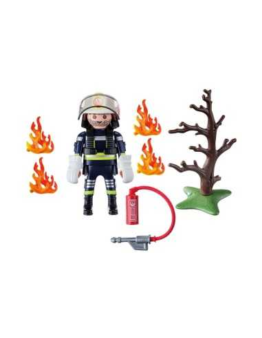 Playmobil 9093 pompiere con albero in fiamme PLA9093 Playmobil | Futurartshop.com