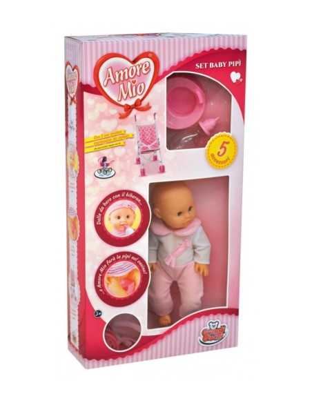 Love-My - Baby Stroller + Doll + Set Pee MAGGG-71032 Grandi giochi | Futurartshop.com