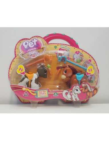 Pet parade pony blister with 2 ponies, bay and Skewbald GIOPTN01000/3 Giochi Preziosi | Futurartshop.com