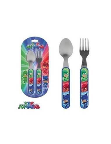 cutlery set dining PJ masks 2 pieces 4MPJ-LQ0085 4M | Futurartshop.com
