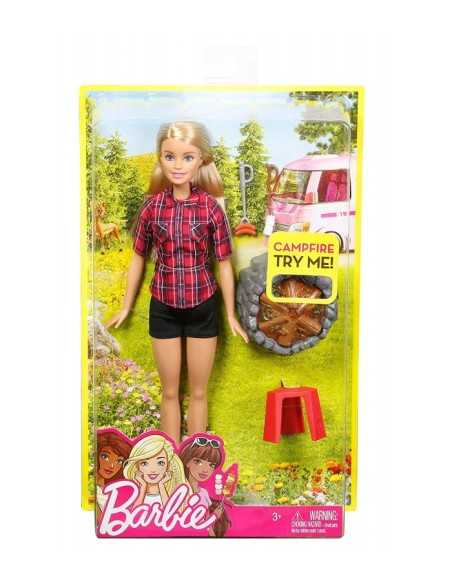 Barbie camp blonde with barbecue MATFDB44 Mattel | Futurartshop.com