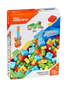 Mega blocks vibrant box 130 pieces MATDYG84/DYG86 Mattel | Futurartshop.com