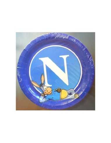 8 piatti da 24 centimetri SSC Napoli BIM66000 New Bama Party | Futurartshop.com