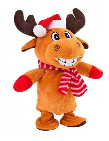 Plush reindeer repeats and walks GLO37925/2 Globo | Futurartshop.com