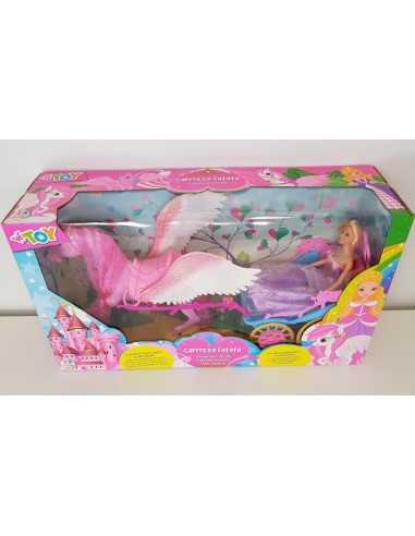 Princess with horse carriage and unicorn GLO38259 Globo | Futurartshop.com