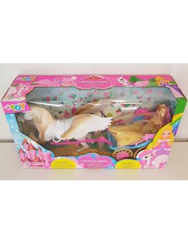 Princess with horse carriage and unicorn GLO38259 Globo | Futurartshop.com