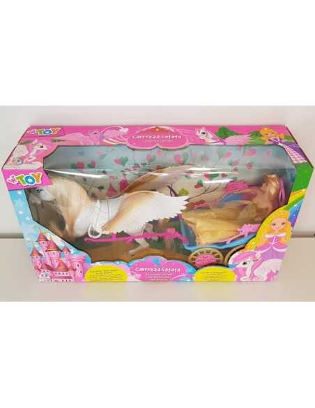 Princess with horse carriage and unicorn GLO38259 Globo | Futurartshop.com