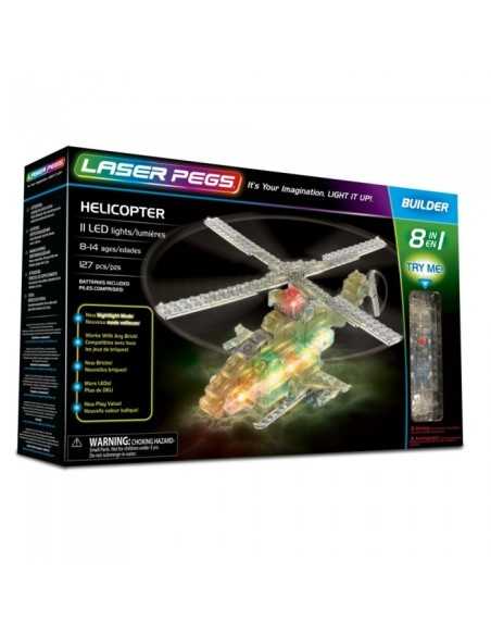 Laser pegs helicopter light 8-in-1 CRAL81012 Giochi Preziosi | Futurartshop.com