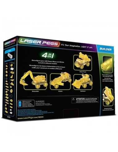 Laser pegs bulldozer with 4 in 1 CRAL41014 Giochi Preziosi | Futurartshop.com