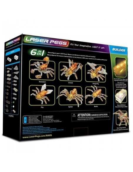 Laser pegs spider luminoso 6 in 1 CRAL61015 Giochi Preziosi | Futurartshop.com
