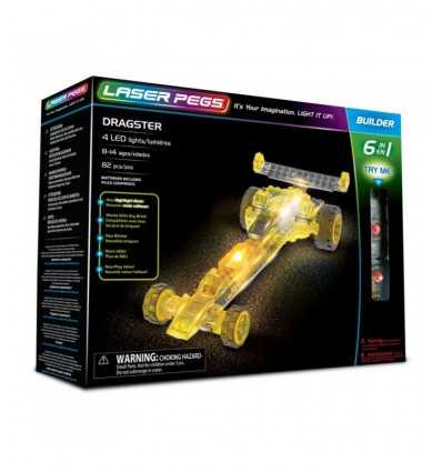 Laser pegs dragster light 6-in-1 L61012 Giochi Preziosi- Futurartshop.com