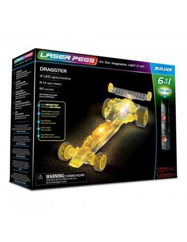 Laser pegs dragster luminoso 6 in 1 CRAL61012 Giochi Preziosi | Futurartshop.com