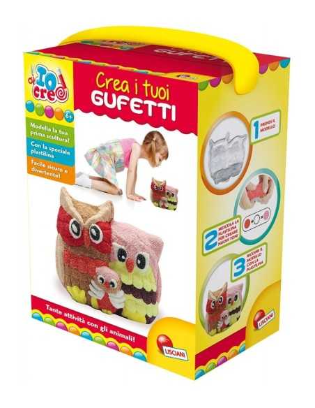 Io creo pasta da modellare crea i tuoi gufetti LIS63727 Lisciani | Futurartshop.com
