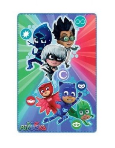 Plaid invernale pj masks fondo multicolor 100 x 150 centimetri 4MPJ-HQ4416/4128 4M | Futurartshop.com