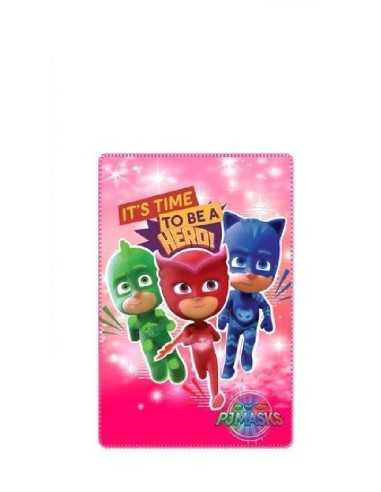 Plaid invernale pj masks fondo rosso e fuxia 100 x 150 centimetri 4MPJ-HQ4416/4135 4M | Futurartshop.com