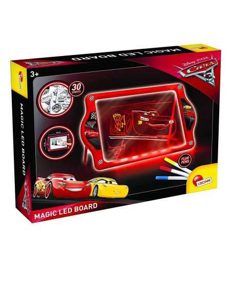 Magic slate led neon cars 3 with 30 plates LIS62454 Lisciani | Futurartshop.com