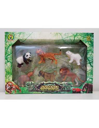 Confezione con 6 animali savana nel mondo in valigetta MAZYB140606N/3 Mazzeo | Futurartshop.com
