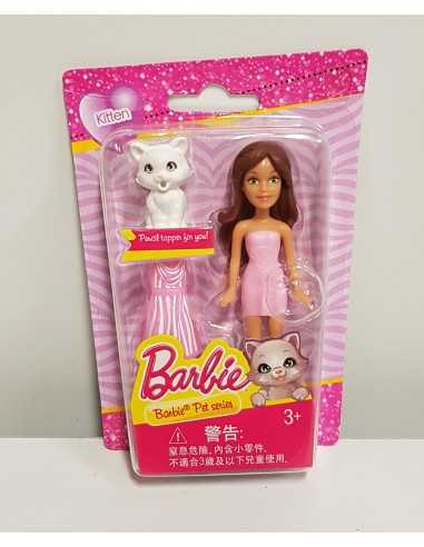 Barbie mini doll castana con abito rosa più cucciolo G&BDVT52/DVT63 Mattel | Futurartshop.com