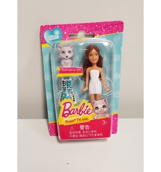 Barbie mini puppe castana kleid mit weißen tupfen mehr welpen DVT52/DVT59 Mattel- Futurartshop.com